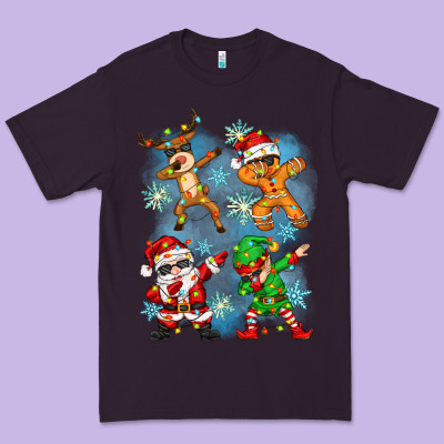 Dabbing Christmas Premium Tee Designed By Zillion Design Studio