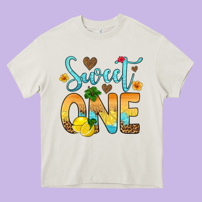 Sweet One Lemon Heavy Core Tee Designed By Artiststas