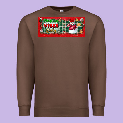 Christmas Vibes Only Premium Sweatshirt Designed By Bundleandbundleshop