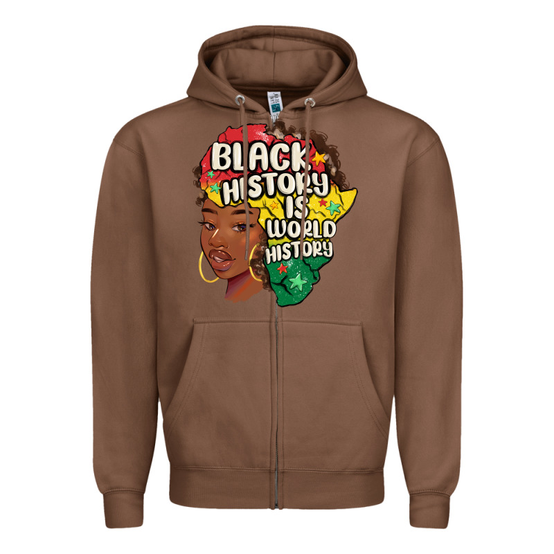 Black History Is World History Zipper Hoodie by MaliasSmallBusiness | Teevron