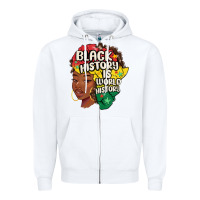 White black history is world history Zipper Hoodie - MaliasSmallBusiness