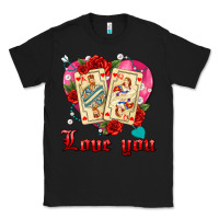 Black love you playing cards roses and pearls Classic Tee - AdoDesignShop