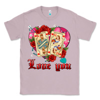 Lilac love you playing cards roses and pearls Classic Tee - AdoDesignShop