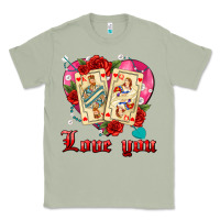 Matcha love you playing cards roses and pearls Classic Tee - AdoDesignShop