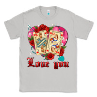 Moon Dust love you playing cards roses and pearls Classic Tee - AdoDesignShop