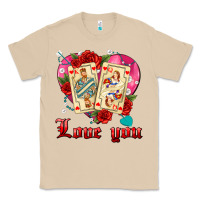 Mushroom love you playing cards roses and pearls Classic Tee - AdoDesignShop
