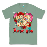 Sage love you playing cards roses and pearls Classic Tee - AdoDesignShop