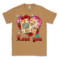 Toasted Coconut love you playing cards roses and pearls Classic Tee - AdoDesignShop