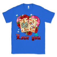 True Royal love you playing cards roses and pearls Classic Tee - AdoDesignShop