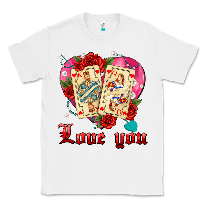 Love You Playing Cards Roses And Pearls Classic Tee by AdoDesignShop | Teevron