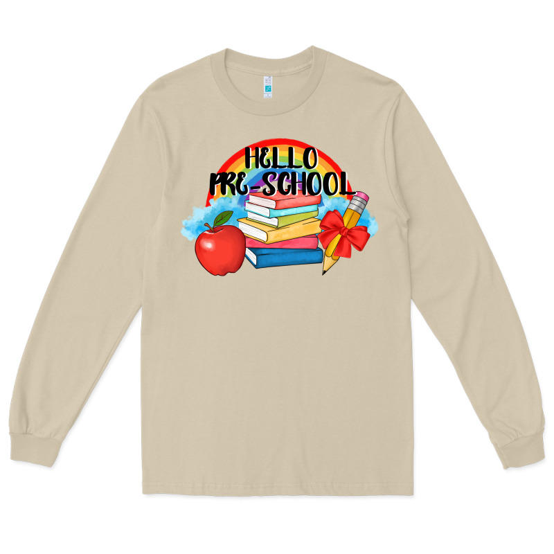 Hello Pre School Long Sleeve Tee by AdoDesignShop | Teevron