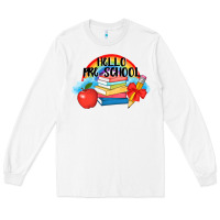 White Hello Pre School Long Sleeve Tee - AdoDesignShop