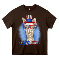 Chocolate Brown llamerica Heavy Core Tee - RanaPortraitStore