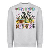 Heather Grey happy easter heifer's Heavyweight Sweatshirt - AdoDesignShop