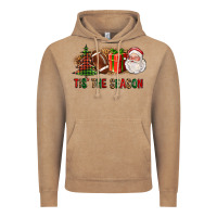 Vintage Coffee Tis The Season Christmas With Football And Santa Vintage Hoodie - FaDigitalArtStudio