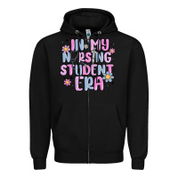 Black in my nursing student era Zipper Hoodie - MaliasSmallBusiness