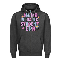 Charcoal Heather in my nursing student era Zipper Hoodie - MaliasSmallBusiness