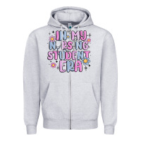 Heather Grey in my nursing student era Zipper Hoodie - MaliasSmallBusiness