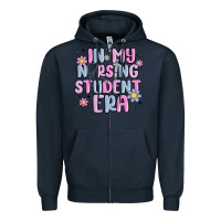 Navy in my nursing student era Zipper Hoodie - MaliasSmallBusiness