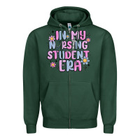 Sports Green in my nursing student era Zipper Hoodie - MaliasSmallBusiness