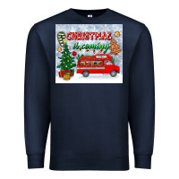 Navy christmas is coming tumbler Premium Sweatshirt - BundleAndBundleShop