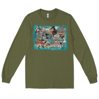 Army Green cross western background Long Sleeve Tee - AdoDesignShop