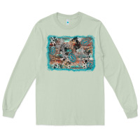 Matcha cross western background Long Sleeve Tee - AdoDesignShop