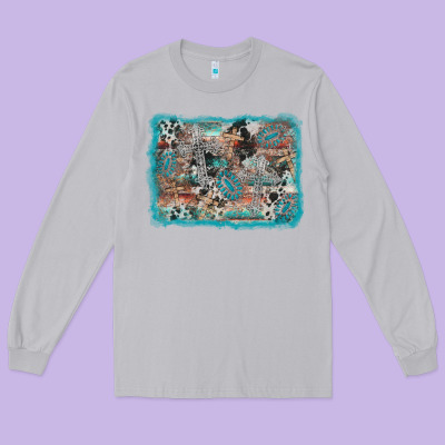 Cross Western Background Long Sleeve Tee Designed By Adodesignshop