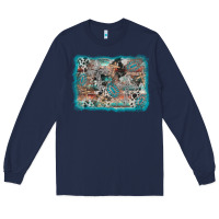 Navy cross western background Long Sleeve Tee - AdoDesignShop