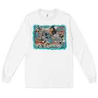 White cross western background Long Sleeve Tee - AdoDesignShop