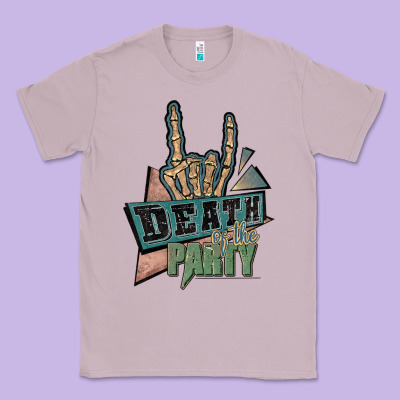 Death Of The Party White Classic Tee Designed By Jahusdesignshop