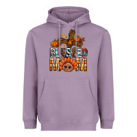 Lavender Western Blessed Mom With Cross Heavyweight Hoodie - BundleAndBundleShop
