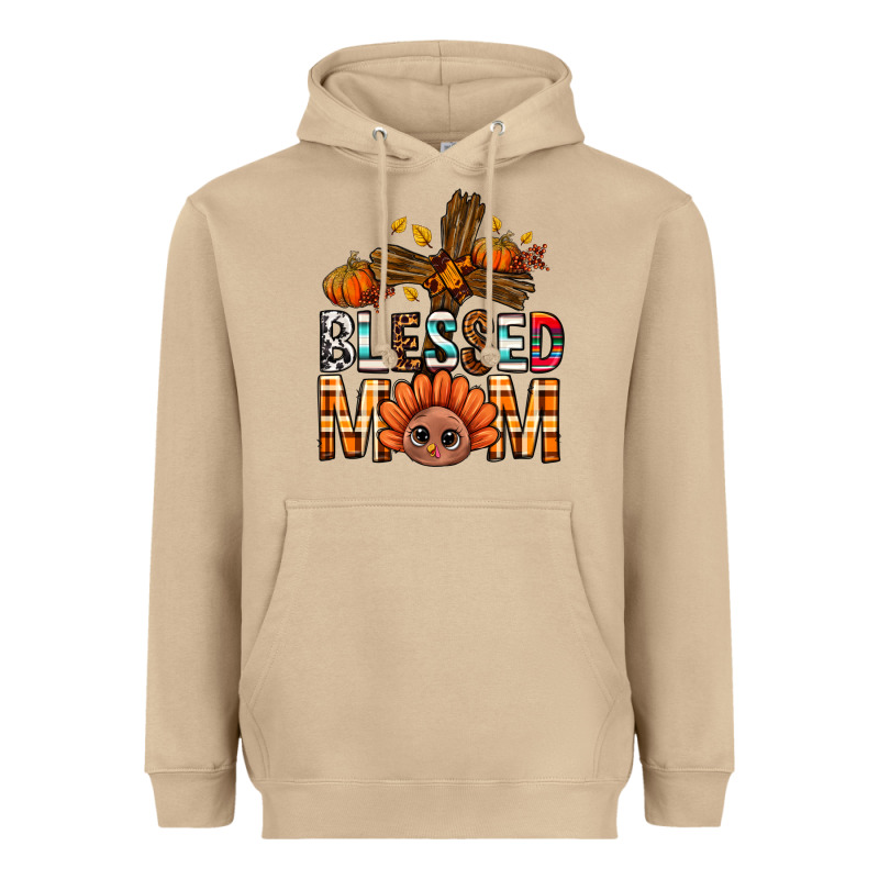 Western Blessed Mom With Cross Heavyweight Hoodie by BundleAndBundleShop | Teevron