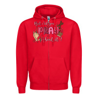 Red but did you pray about it Zipper Hoodie - MaliasSmallBusiness