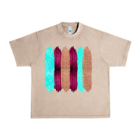 French Oak Colored Farm Life Purple Wood Jute Cyan Glitter Brush Strokes Urban Heavy Tee - Bettercallsaul