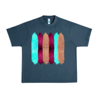 Midnight Navy Colored Farm Life Purple Wood Jute Cyan Glitter Brush Strokes Urban Heavy Tee - Bettercallsaul