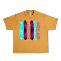 Peanut Butter Colored Farm Life Purple Wood Jute Cyan Glitter Brush Strokes Urban Heavy Tee - Bettercallsaul