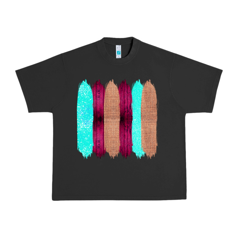 Colored Farm Life Purple Wood Jute Cyan Glitter Brush Strokes Urban Heavy Tee by Bettercallsaul | Teevron