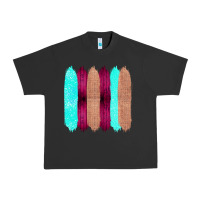 Pigment Black Colored Farm Life Purple Wood Jute Cyan Glitter Brush Strokes Urban Heavy Tee - Bettercallsaul