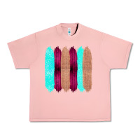 Salmon Colored Farm Life Purple Wood Jute Cyan Glitter Brush Strokes Urban Heavy Tee - Bettercallsaul
