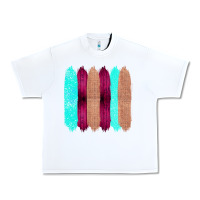White Colored Farm Life Purple Wood Jute Cyan Glitter Brush Strokes Urban Heavy Tee - Bettercallsaul
