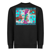 Black mommy leopard turquoise Heavyweight Sweatshirt - JahusDesignShop