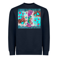 Navy mommy leopard turquoise Heavyweight Sweatshirt - JahusDesignShop