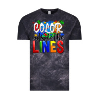 Cloud Black color outside the lines Vintage Tee - AdoDesignShop