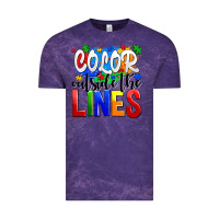 Cloud Purple color outside the lines Vintage Tee - AdoDesignShop