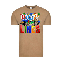 Vintage Coffee color outside the lines Vintage Tee - AdoDesignShop