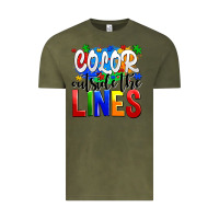 Vintage Olive color outside the lines Vintage Tee - AdoDesignShop