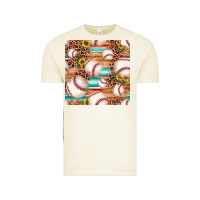 Vintage Arctic baseball leopard sunflower seamless pattern Vintage Tee - JahusDesignShop