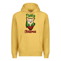 Antique Gold Merry Christmas Cat Premium Hoodie - Bettercallsaul