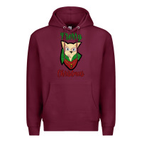 Burgundy Merry Christmas Cat Premium Hoodie - Bettercallsaul